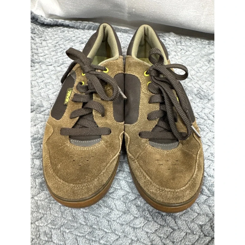 Teva Crank Mens Brown Suede Canvas Low Top Sneakers 1001486‎ Size 9